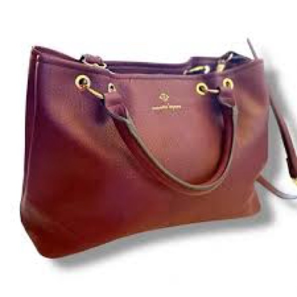 Nanette Lepore Handbags - Nanette Lepore Burgundy Leather Tote Bag